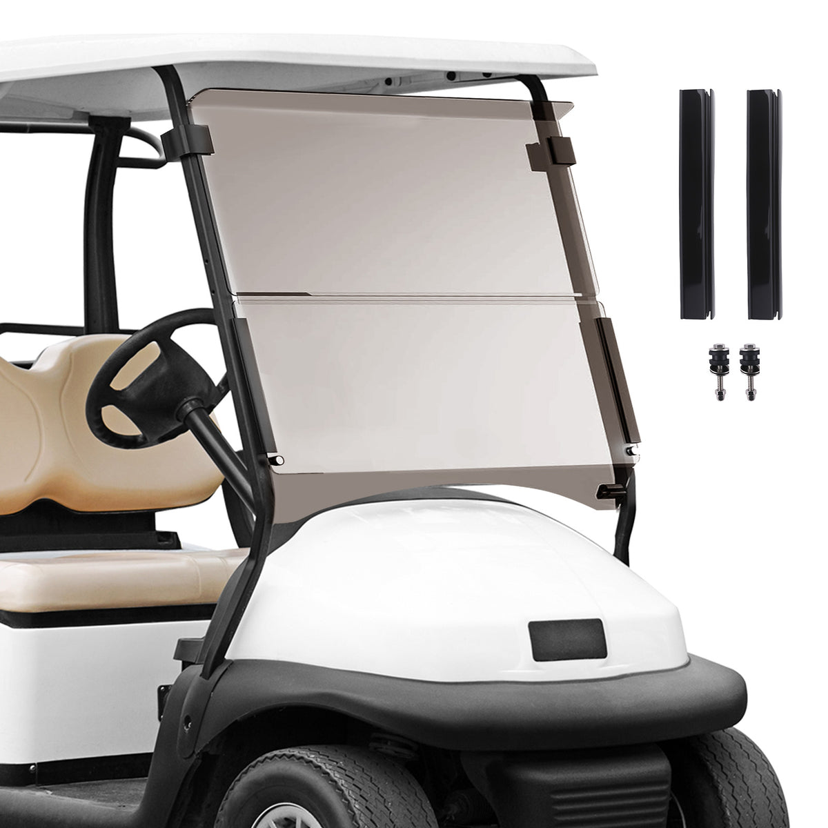 Front Protective Shield For Club Car Precedent 2004-2024 Tinted PC Material