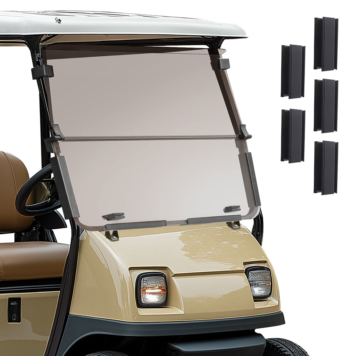 4MM Thick compatible For Golf Cart Windshield For Club Car compatible For DS 2000.5-UP Gas Electric UV