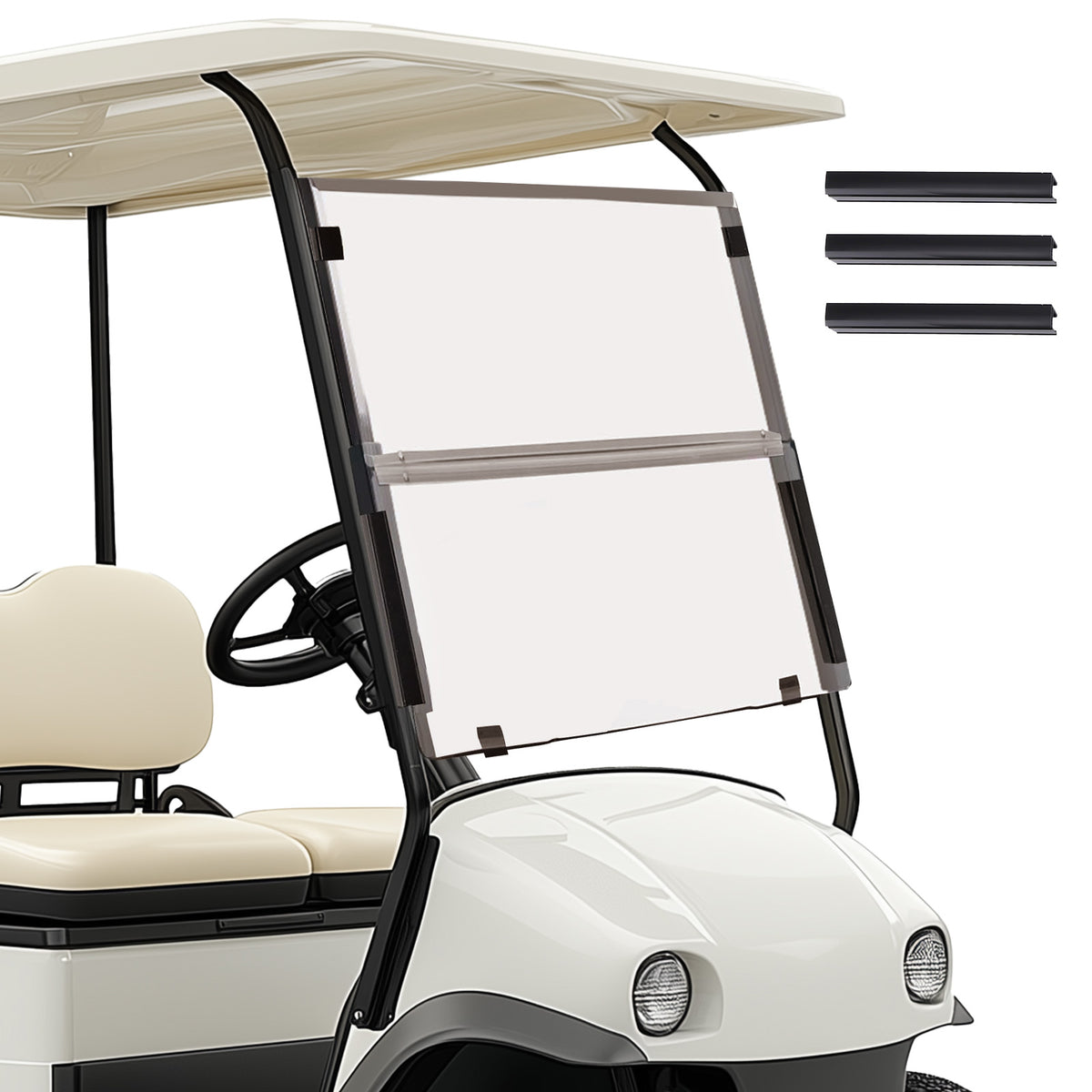 Durable PC Windshield compatible For Yamaha G22 compatible For Golf Cart 2003-2006 Tinted Screen 4MM