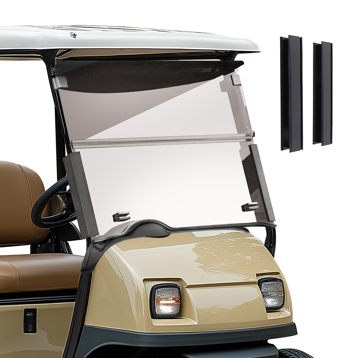 Clear Windshield compatible For EZGO RXV 2008-UP Folding StyleIn Box compatible For Golf Cart Part