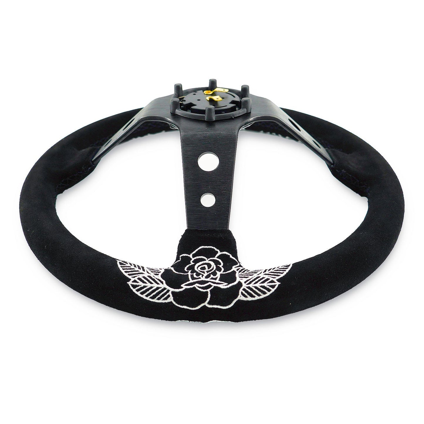 BW Rose Steering Wheel + Hub Adapter Kit For 96-06 Civic Prelude, S2000, Accord, RSX