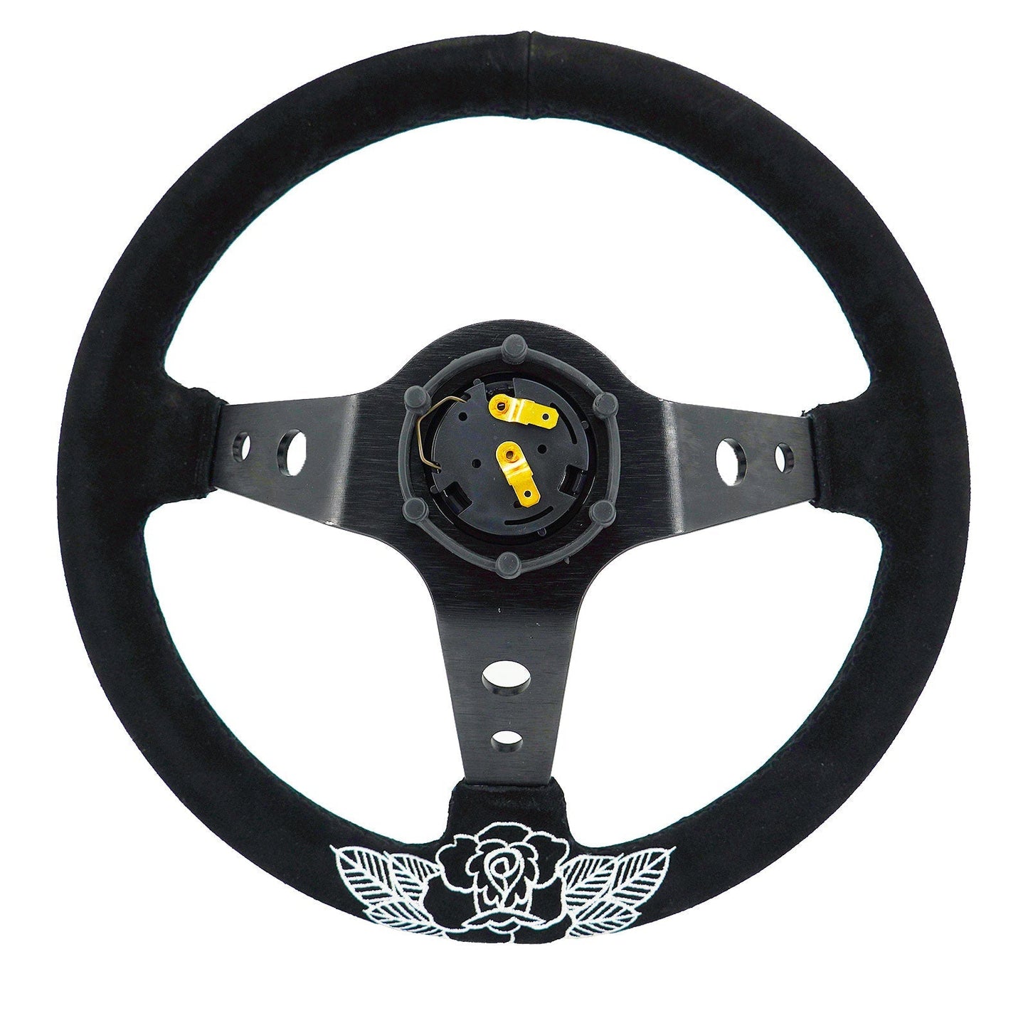 BW Rose Steering Wheel + Hub Adapter Kit For 96-06 Civic Prelude, S2000, Accord, RSX