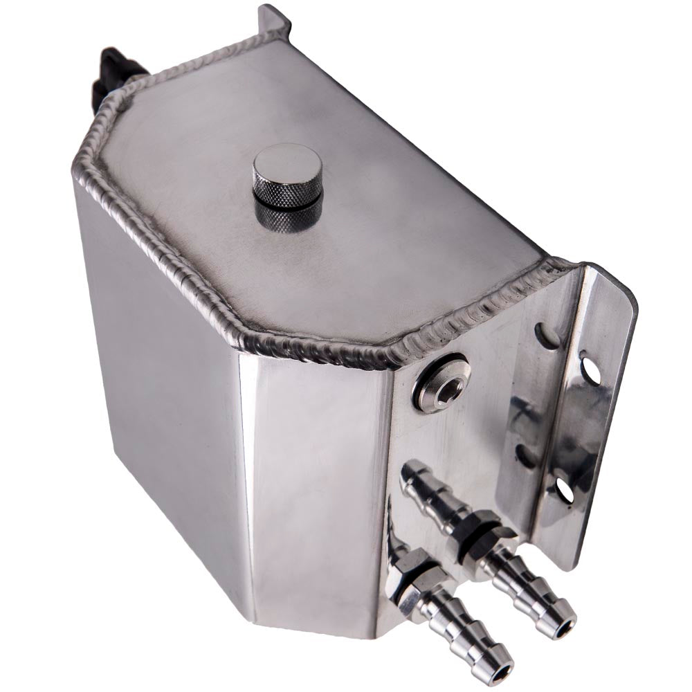 1000mL Silver Aluminum Coolant Radiator Overflow Recovery Water Tank Bottle 1L