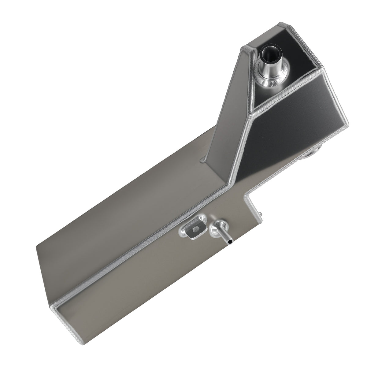 Silver Aluminum Coolant Expansion Overflow Tank compatible For Ford Mustang 4.6L V8 1996-04