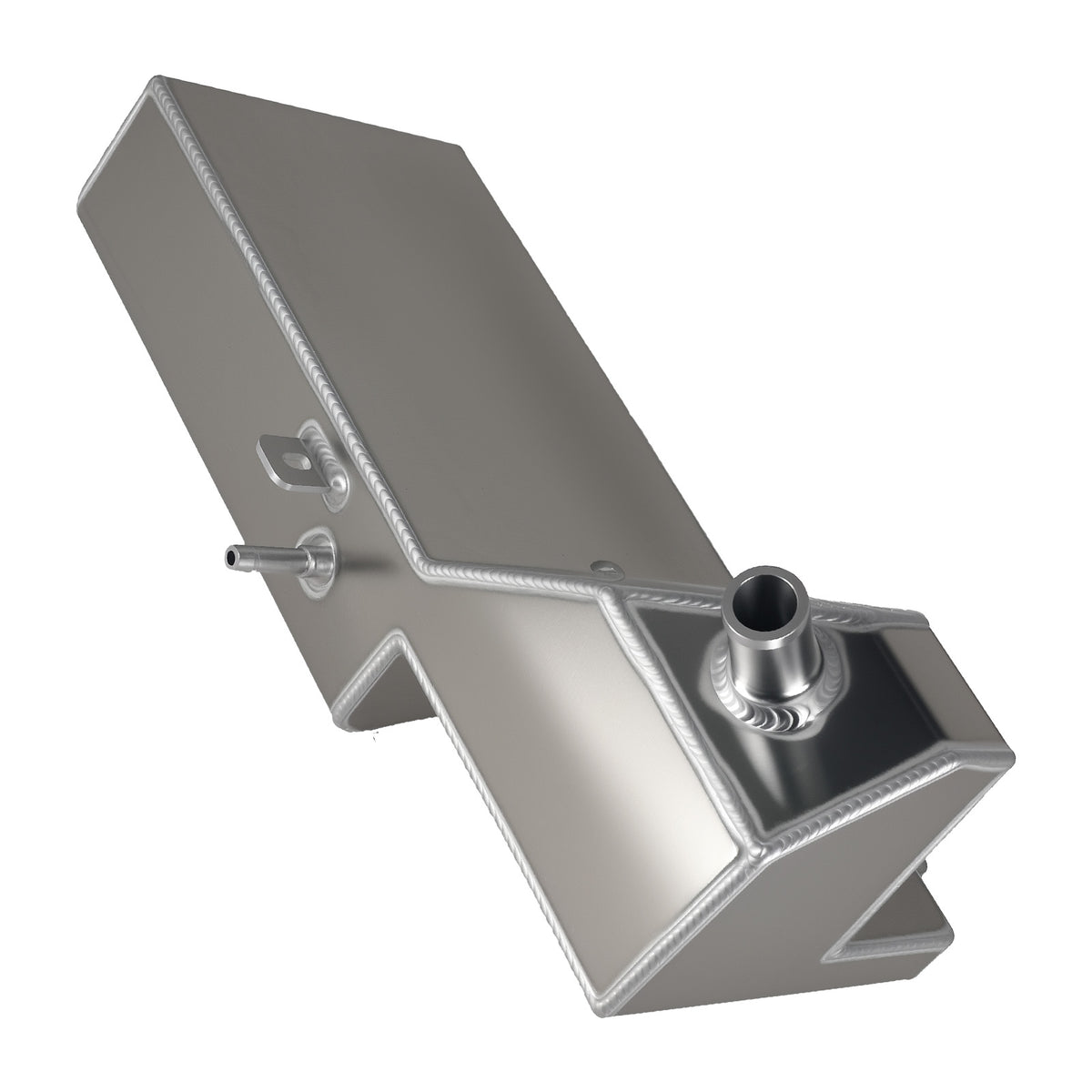 Silver Aluminum Coolant Expansion Overflow Tank compatible For Ford Mustang 4.6L V8 1996-04