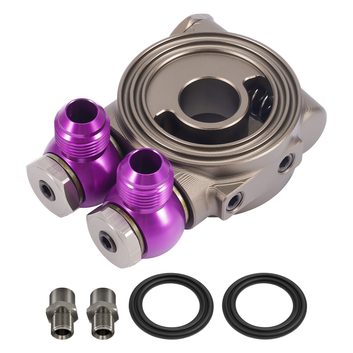 Thermostatic Oil Filter Sandwich Plate M20x1.5 3/4-16UNF AN10 NPT Sensor Ports