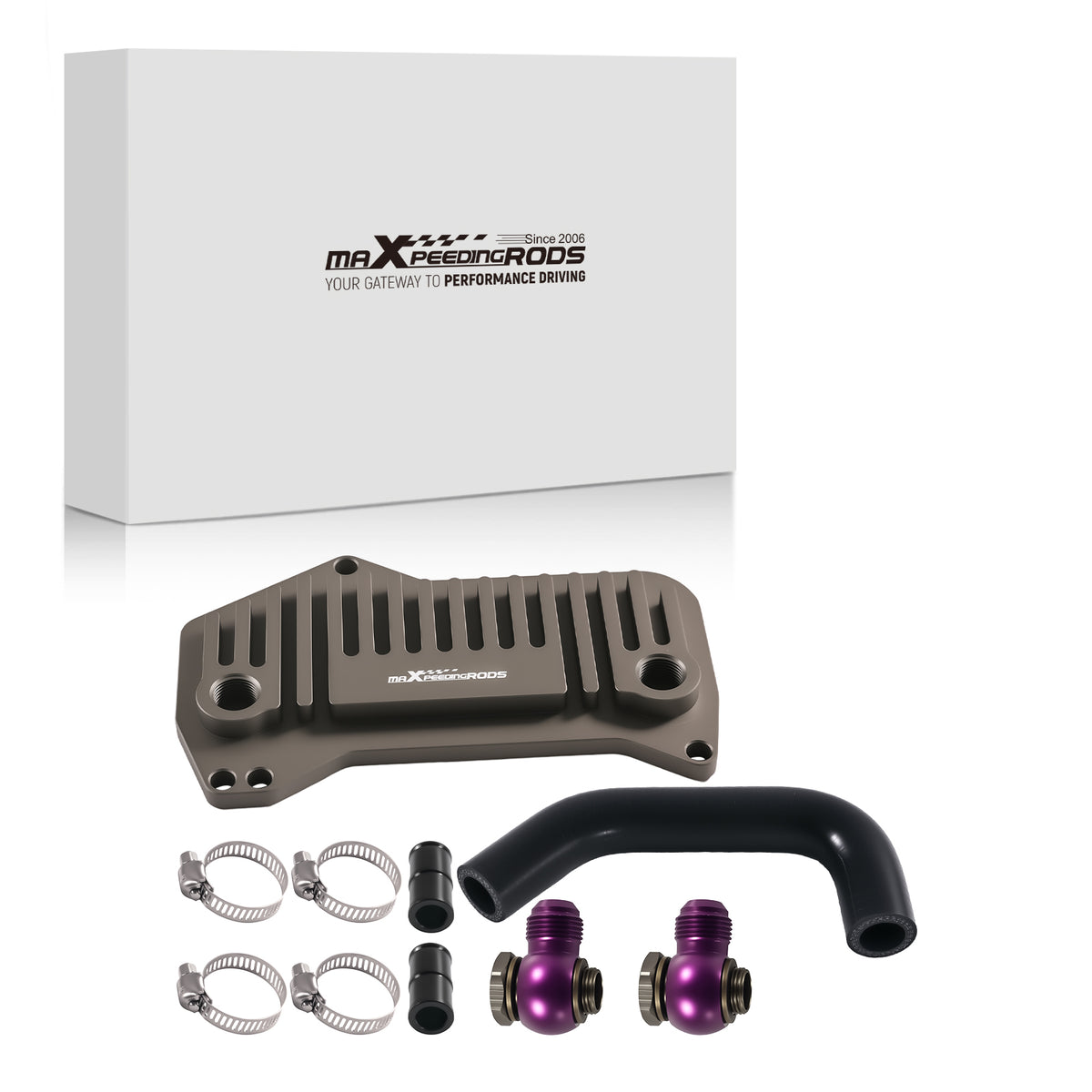 Aluminum AN10 Oil Adapter Kit compatible For VW Audi Golf 7 Speed DQ500 DQ381 Gearbox