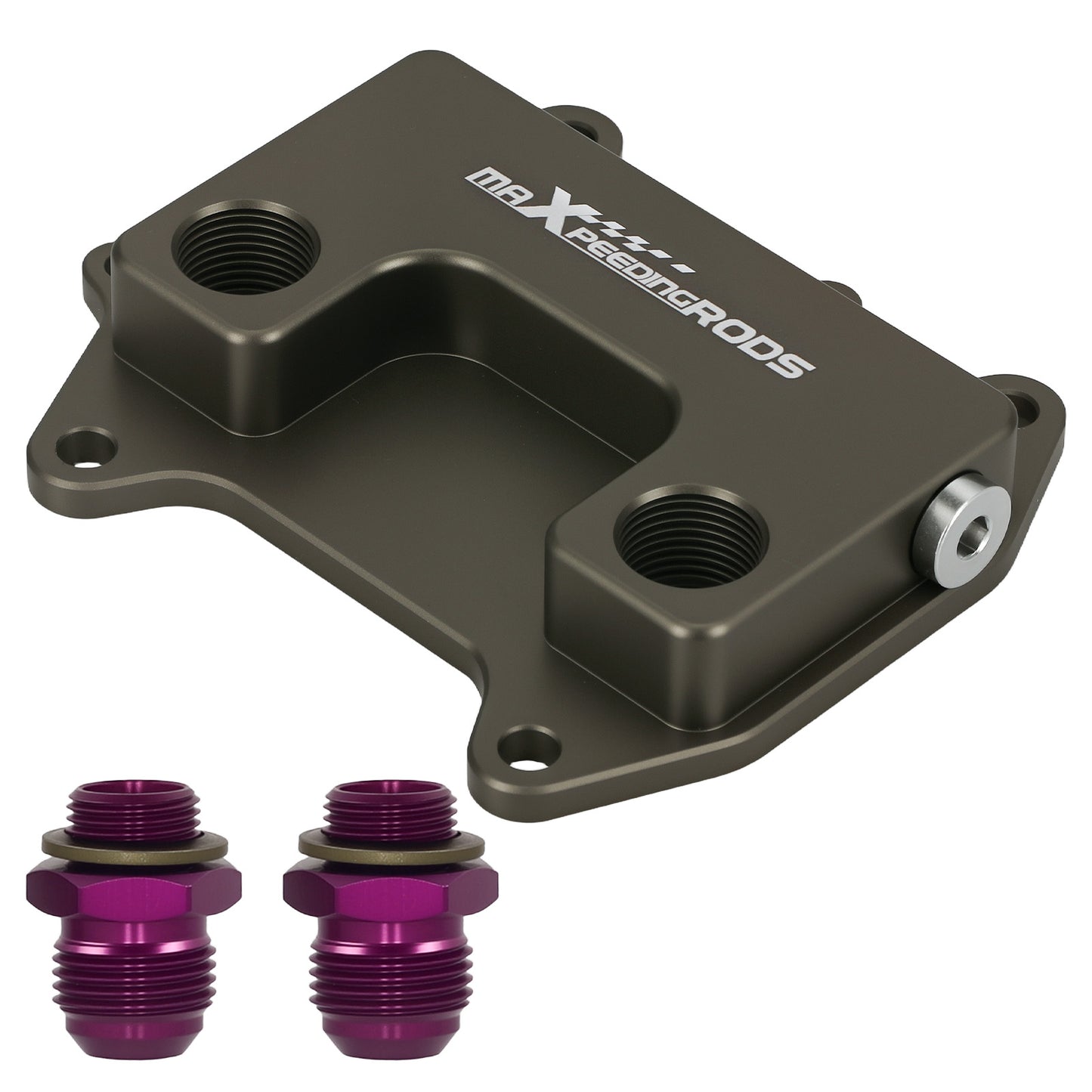 AN10 Oil Filter Adapter compatible For VW Audi 1.2 1.6 2.0 TDI Aluminum Purple Cooler Kit