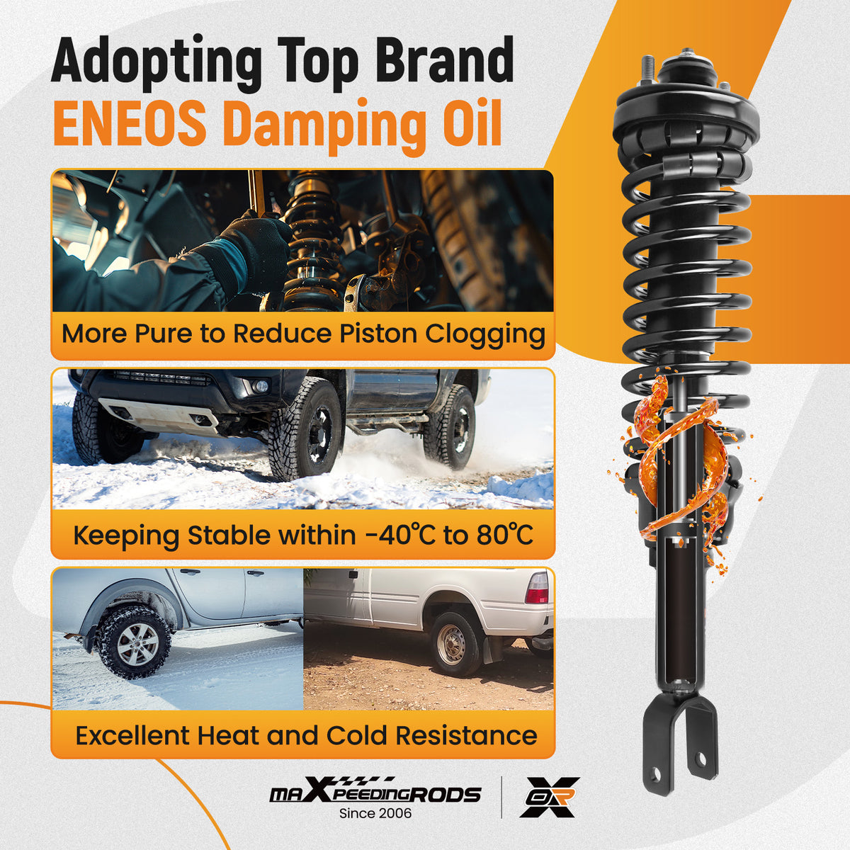 Rear Struts w/Coil Spring Assembly Compatible For Honda Civic 1996-2000 All Models