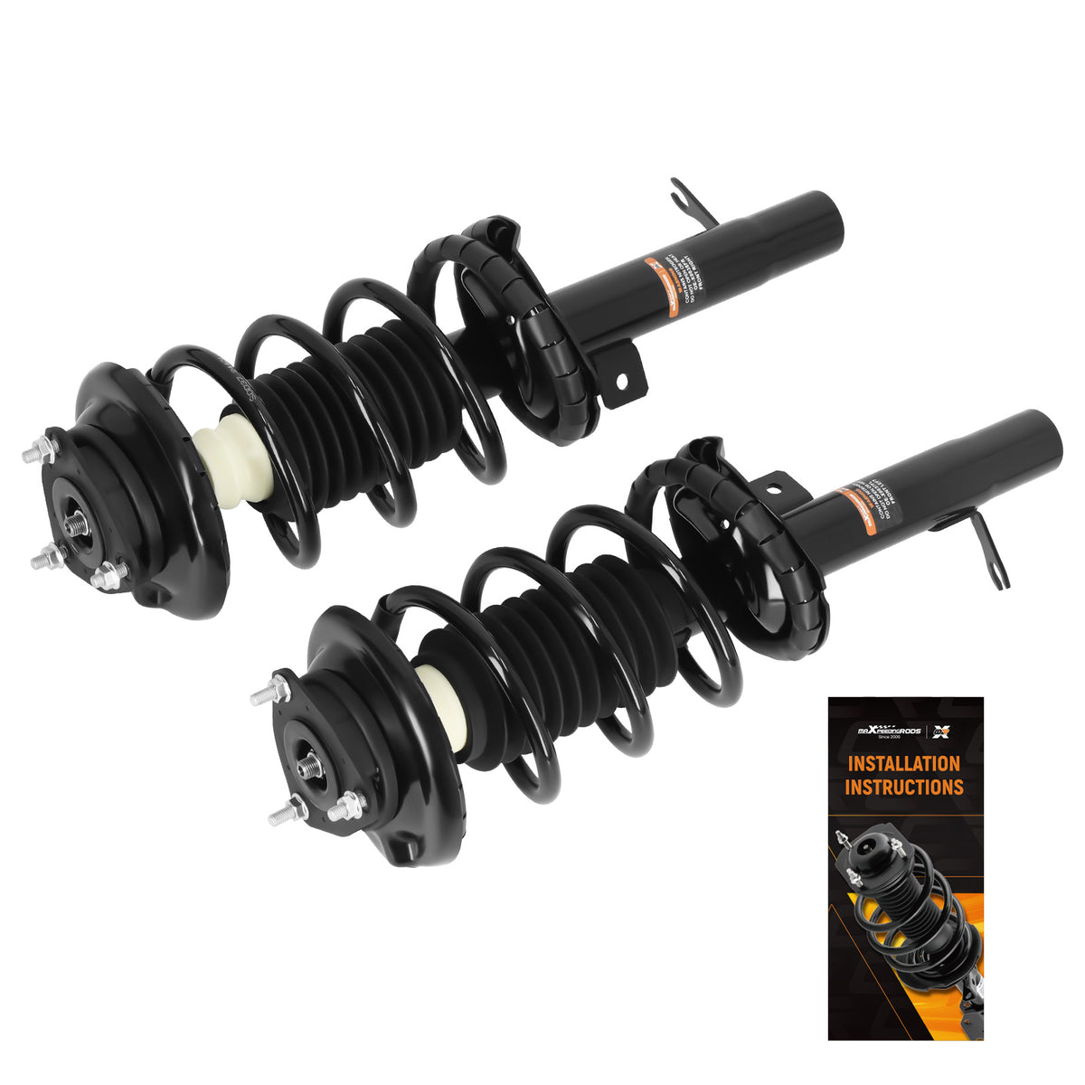 2pcs Front Struts w/ Coil Springs compatible For Ford Focus 2000 2001 2002-2005 Sedan/Wagon
