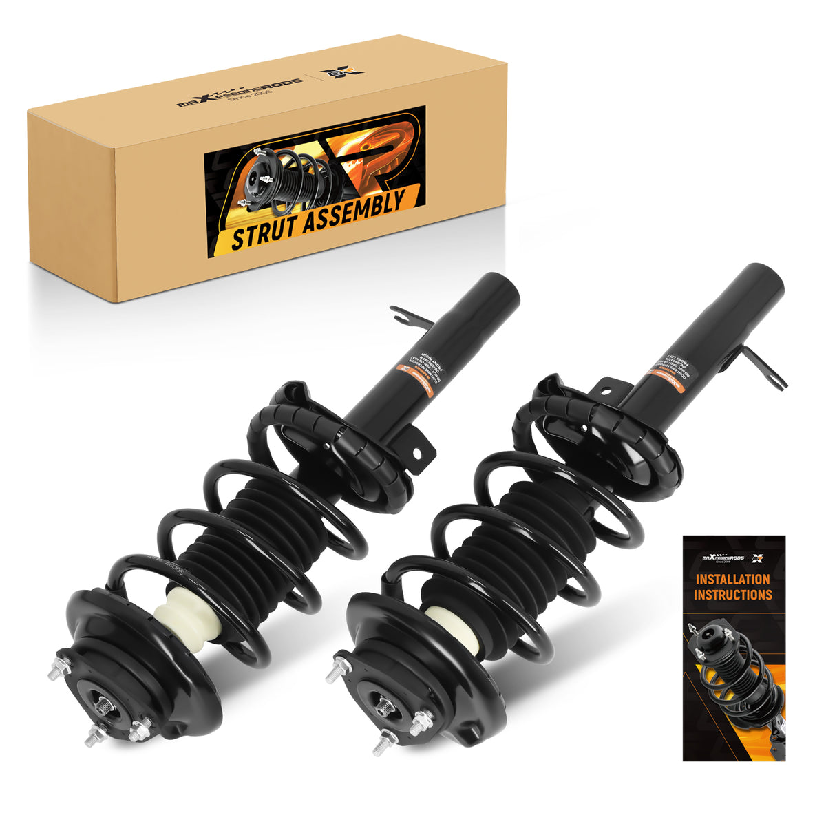 2pcs Front Struts w/ Coil Springs compatible For Ford Focus 2000 2001 2002-2005 Sedan/Wagon