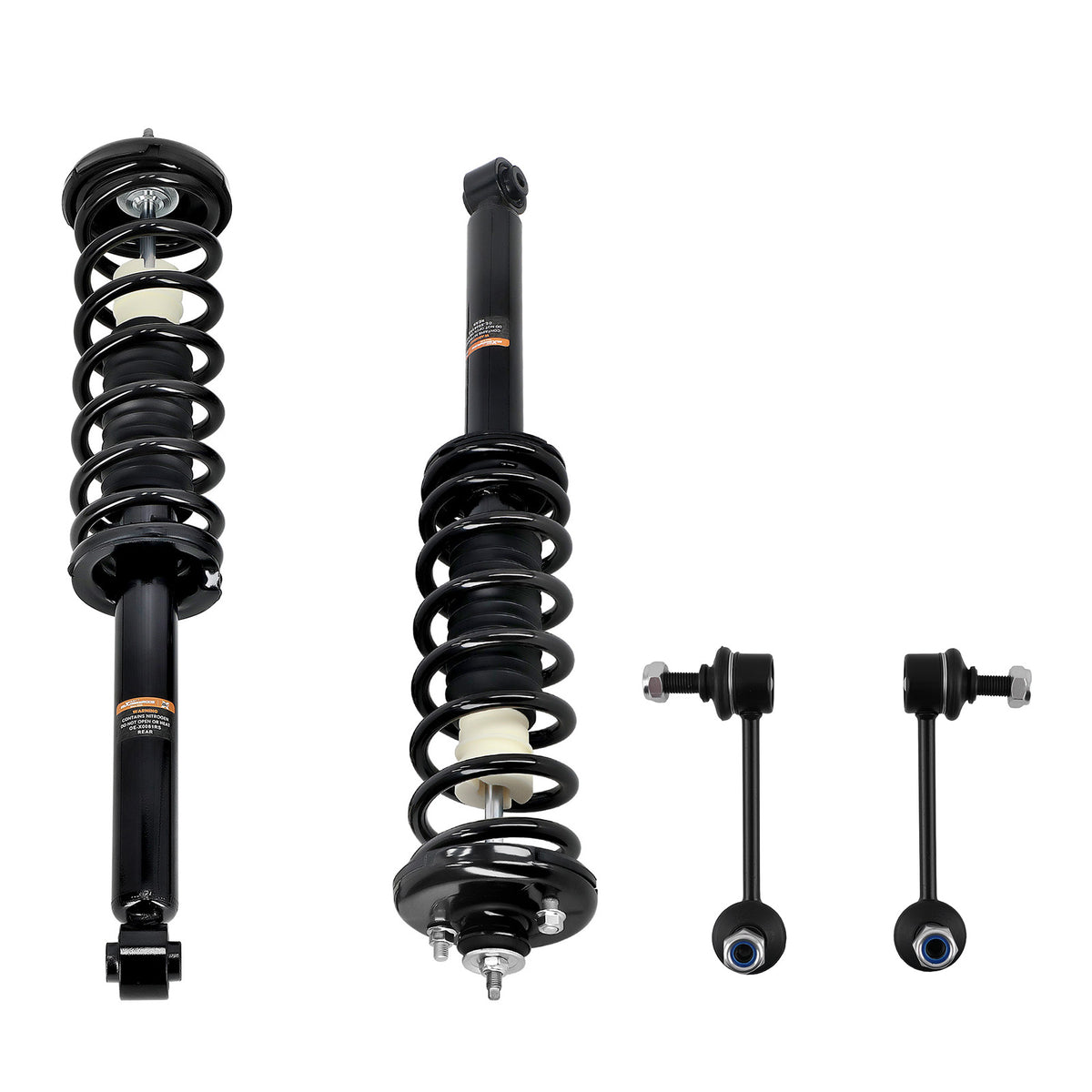 4pcs Rear Struts w/ Coil Spring + Sway Bar Links Kit compatible For Honda Accord 2003-2007