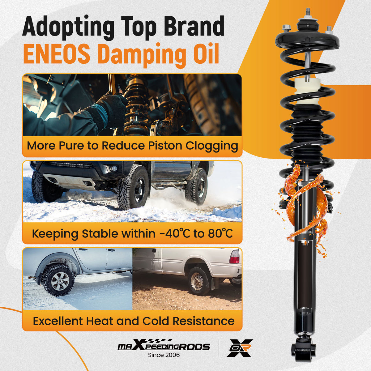 4pcs Rear Struts w/ Coil Spring + Sway Bar Links Kit compatible For Honda Accord 2003-2007