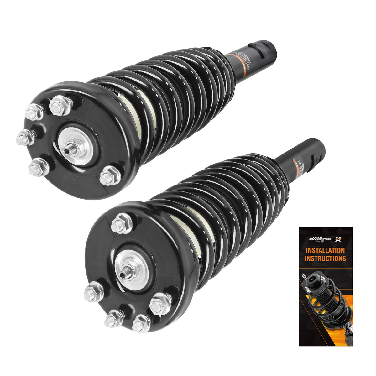 2x Front Struts w/Coil Springs Assembliy compatible For Honda Accord 2003 2004 2005-2007