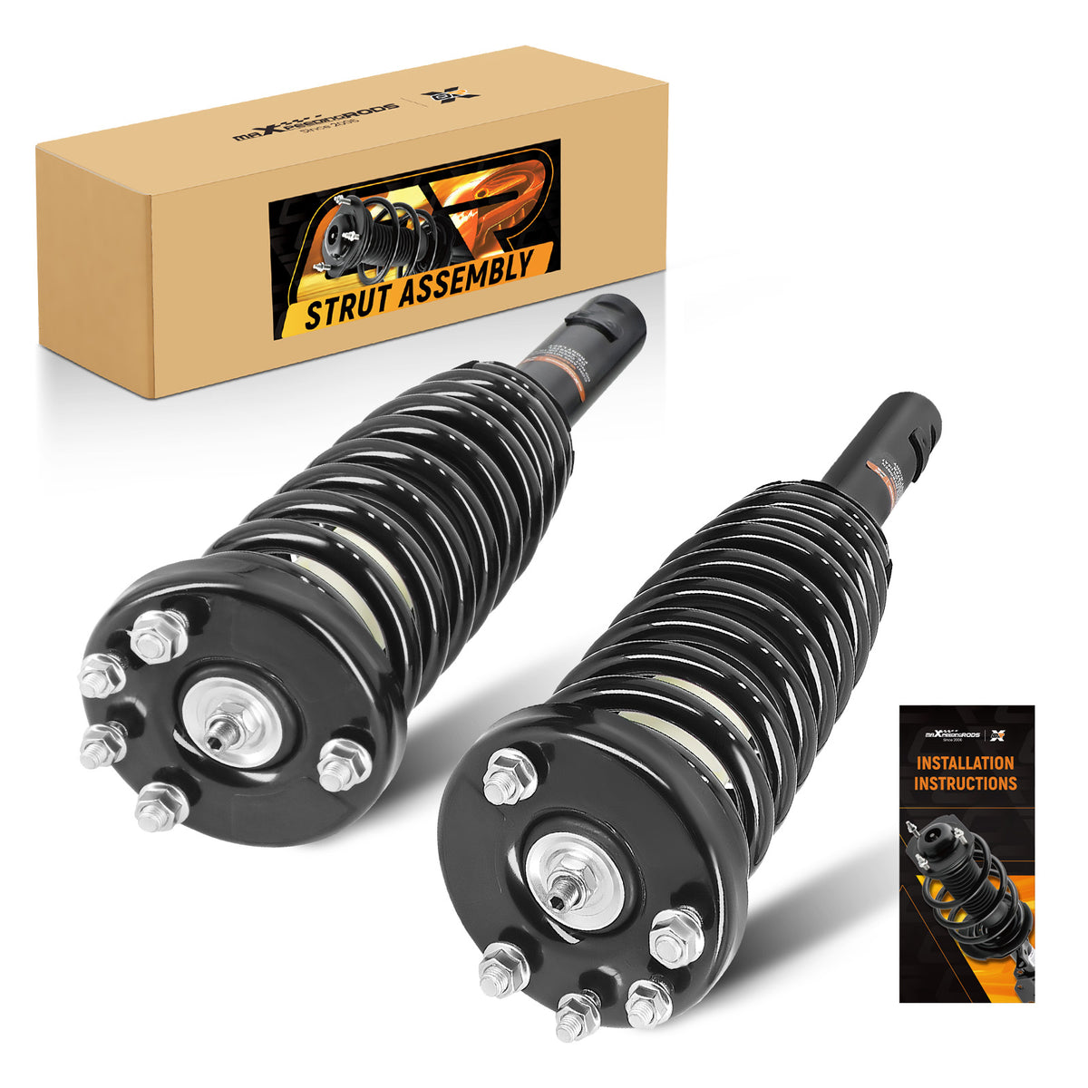 2x Front Struts w/Coil Springs Assembliy compatible For Honda Accord 2003 2004 2005-2007