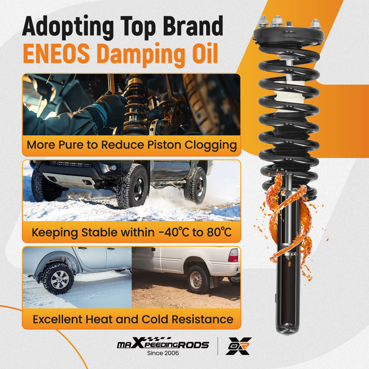 2x Front Struts w/Coil Springs Assembliy compatible For Honda Accord 2003 2004 2005-2007