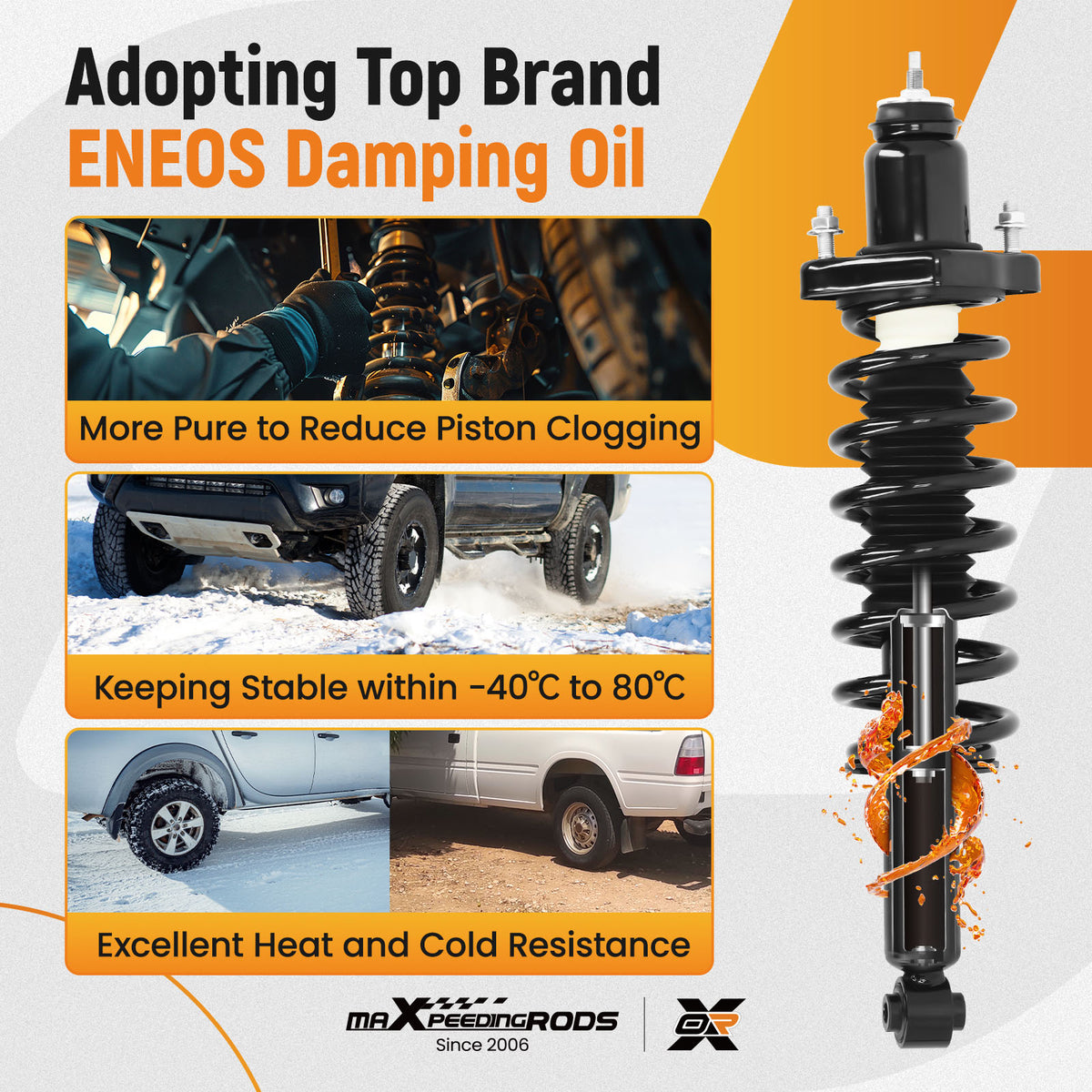 Rear Suspension Shock Strut Compatible For Dodge Caliber 2007-2012 compatible For Jeep Compass Patriot 2007-2016