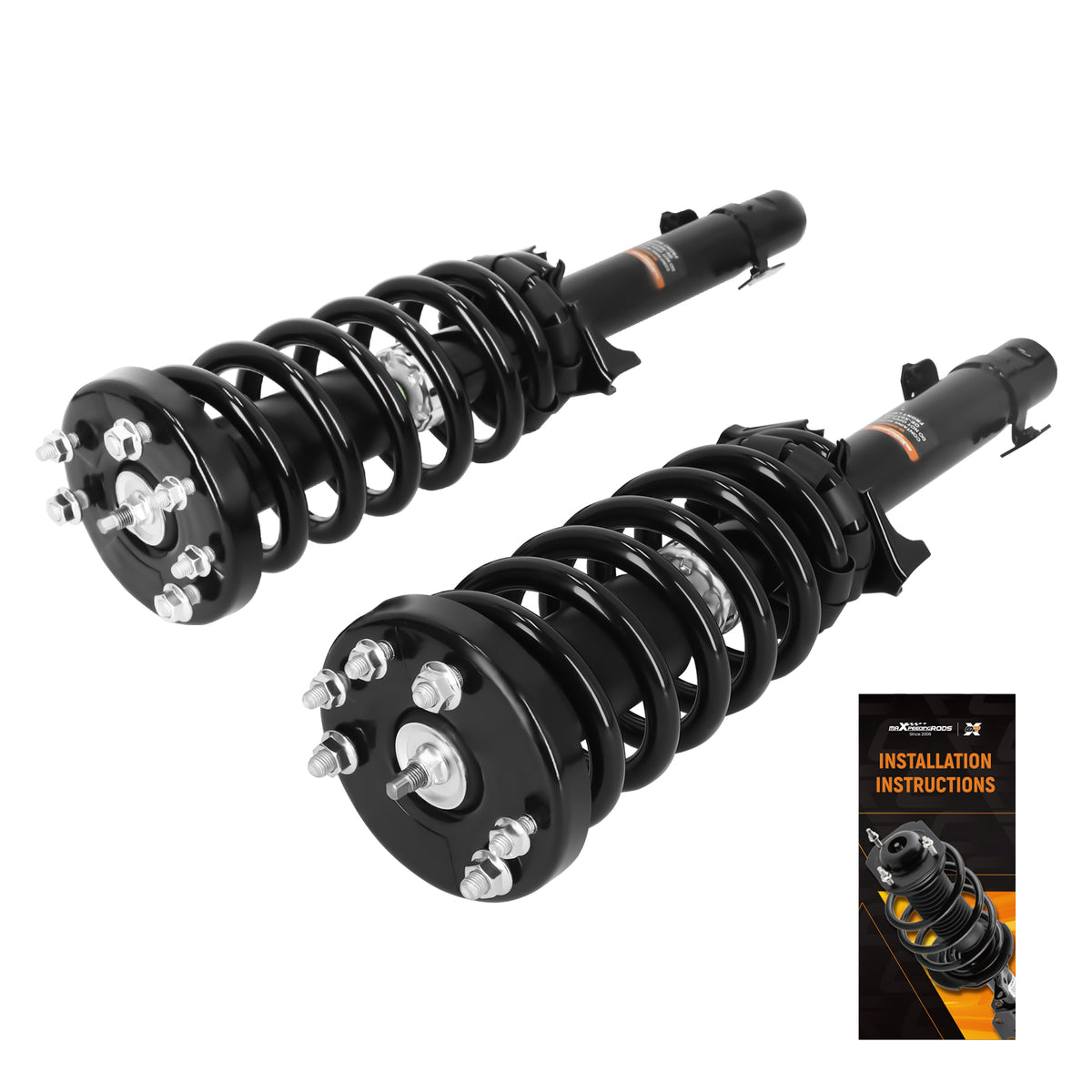 2pcs Front Struts w/Coil Spring Assembly compatible For Honda Accord 2008-2012 3.5L V6