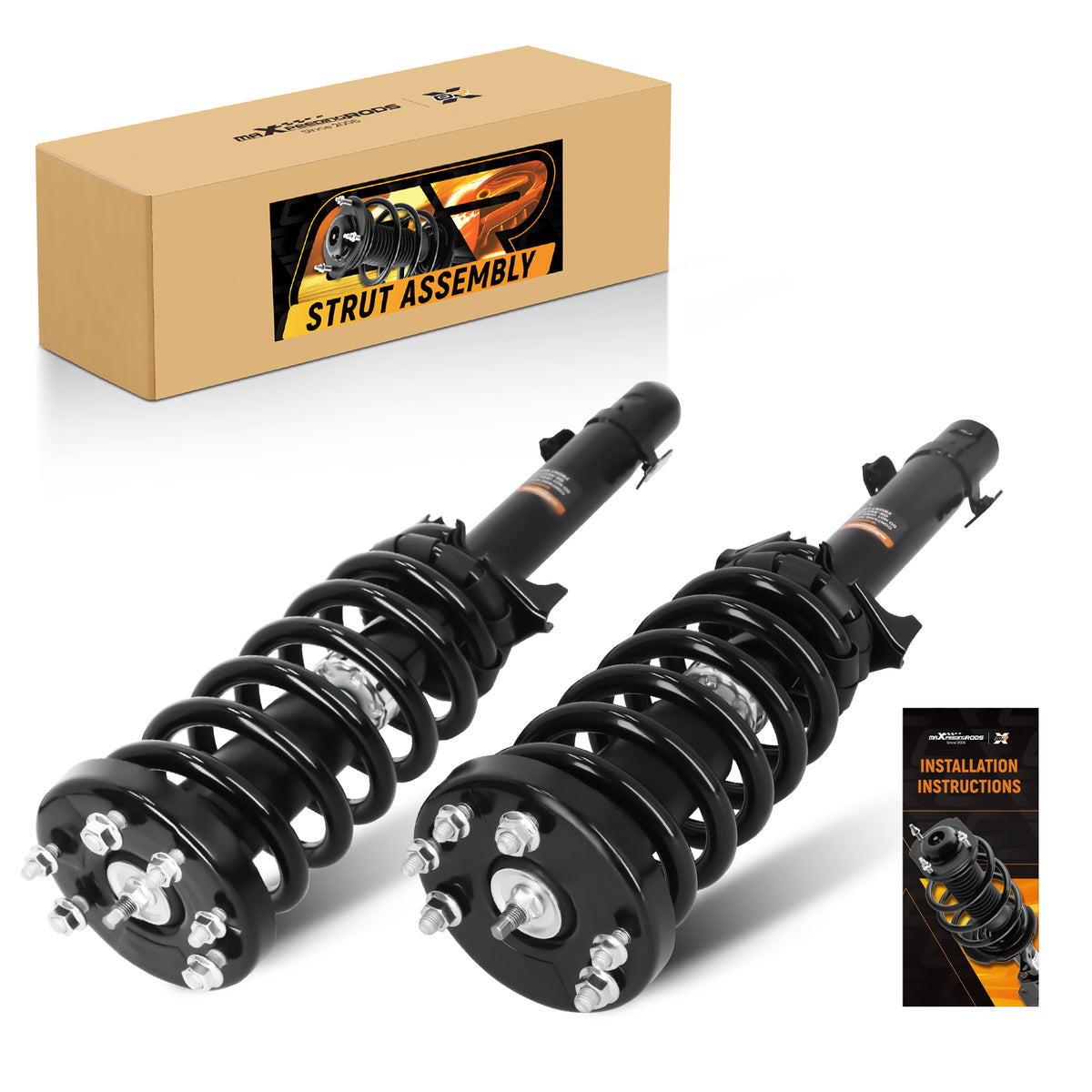 2pcs Front Struts w/Coil Spring Assembly compatible For Honda Accord 2008-2012 3.5L V6