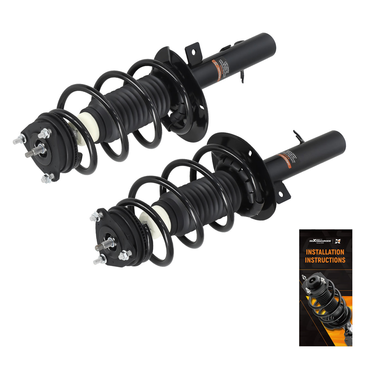 Pair Front Complete Shock Struts Assembly For 2008-2011 compatible For Ford Focus 272257 272258