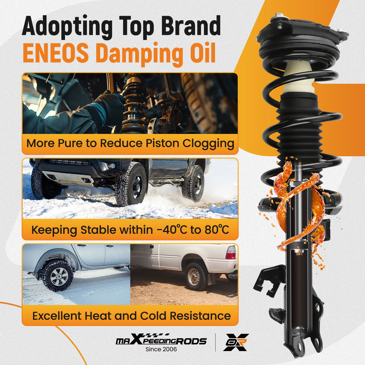 Front Suspension Shock Absorber compatible For Nissan Versa 2007-2011 2012 HATCHBACK/SEDAN