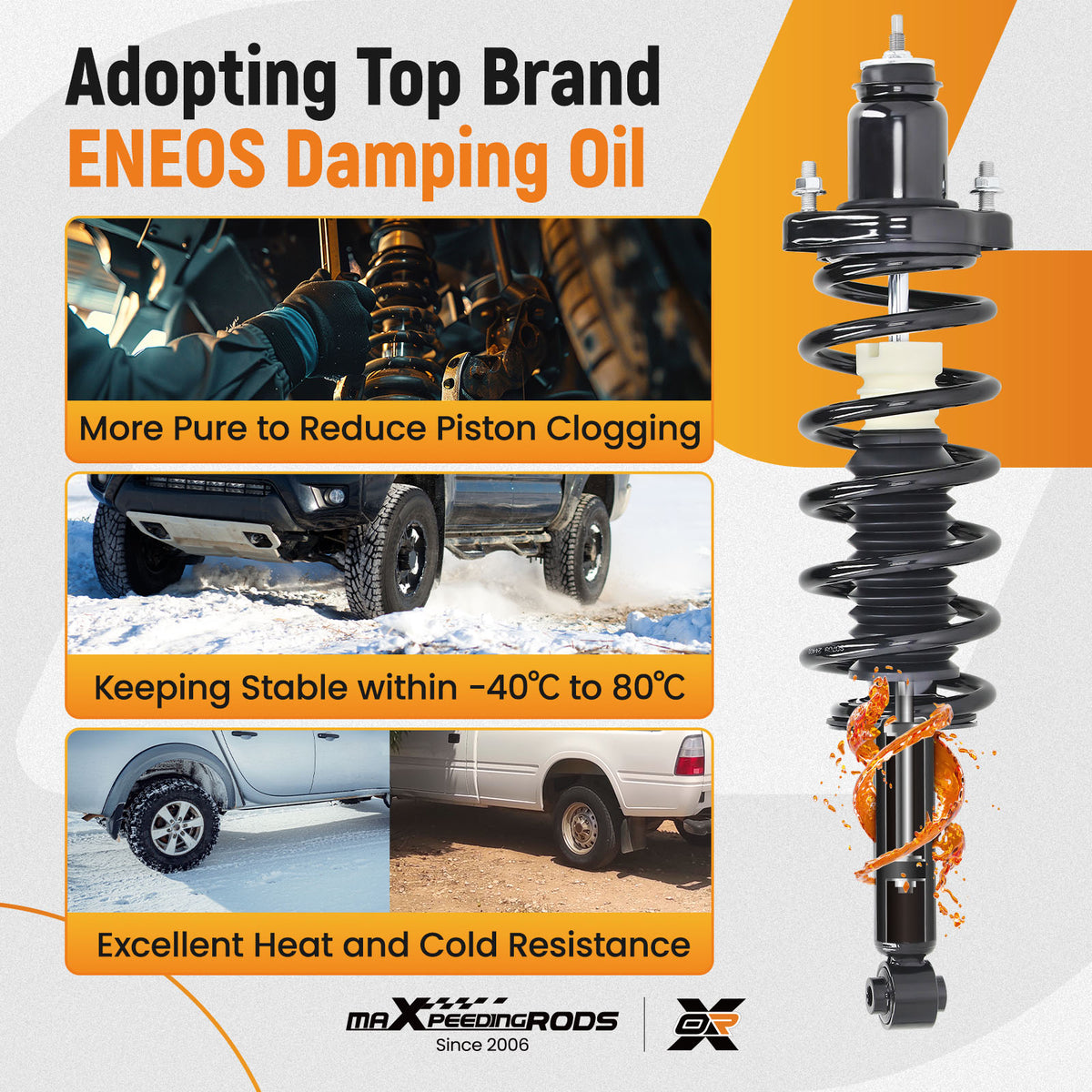Pair Rear Shock Strut Compatible For Chrysler 200 11-14 Sebring 2007-10 compatible For Dodge Avenger 08-14