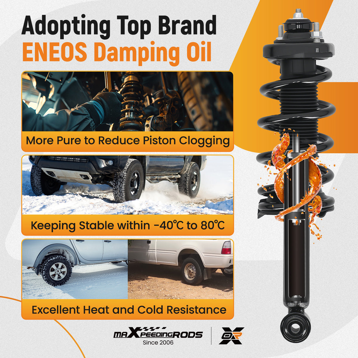 NEW Rear Struts 2012 2013 2014 2015 2016 compatible For Honda CR-V 2WD 2.4L 172957R 172957L