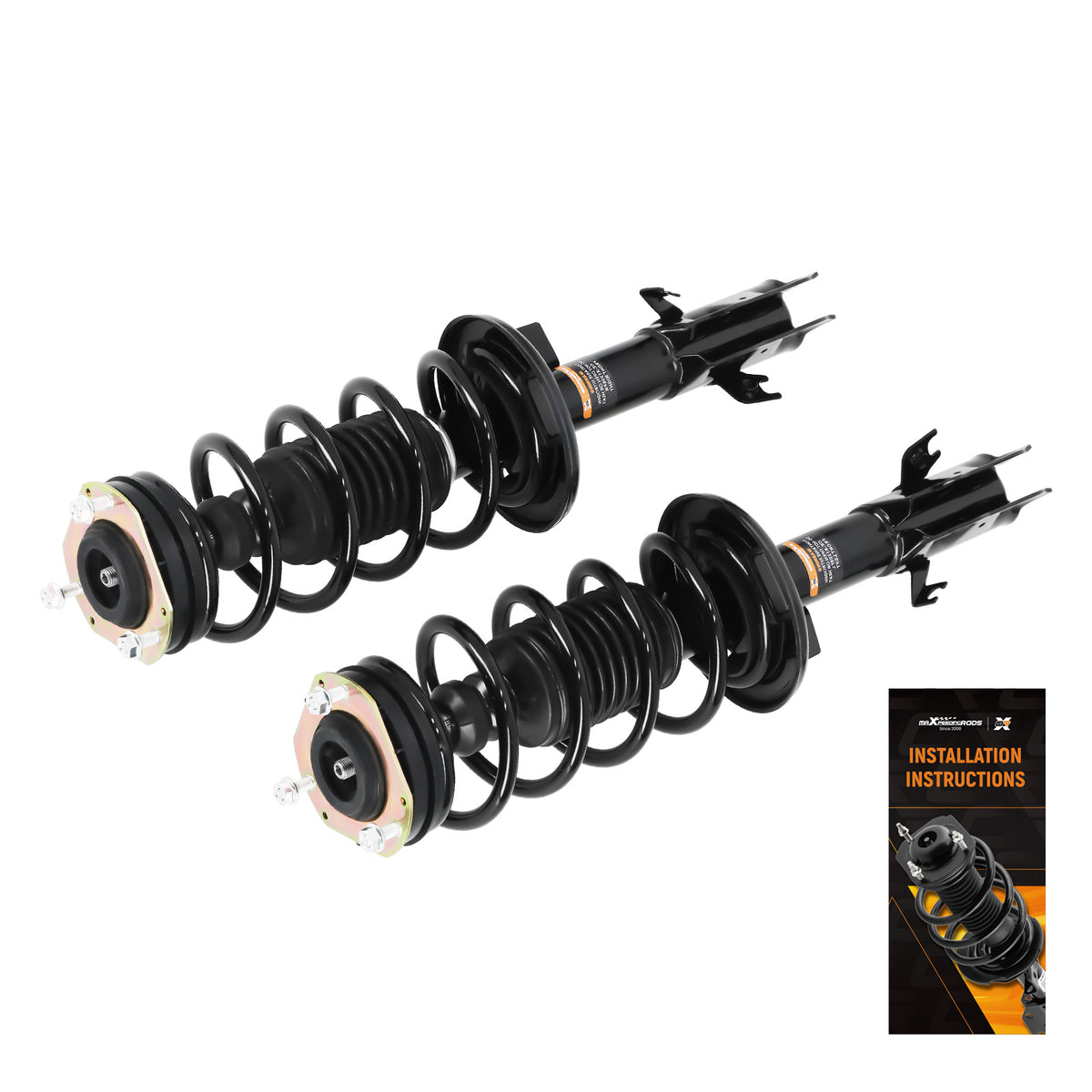 2pcs Front Struts w/Coil Spring Assembly compatible For Ford FIESTA 2011-2013 172525 172524