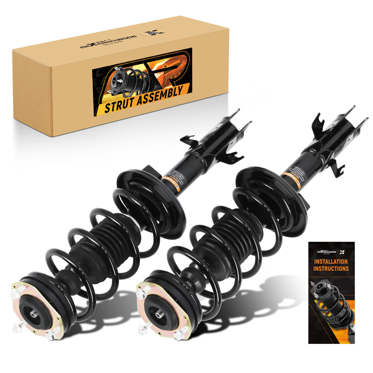 2pcs Front Struts w/Coil Spring Assembly compatible For Ford FIESTA 2011-2013 172525 172524