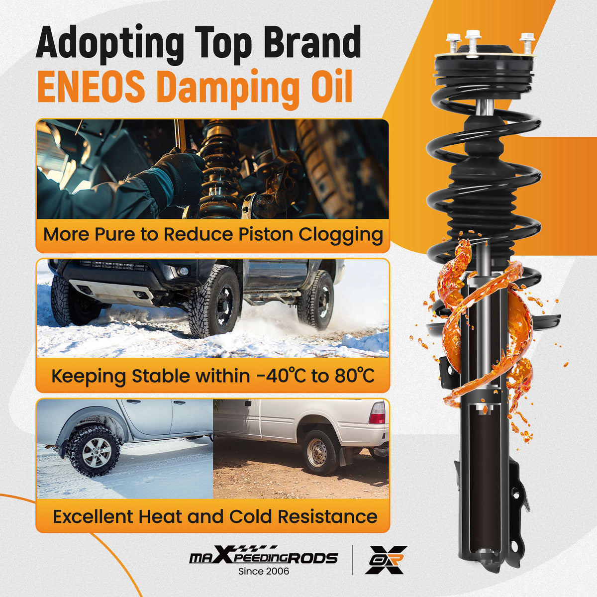 2pcs Front Struts w/Coil Spring Assembly compatible For Ford FIESTA 2011-2013 172525 172524
