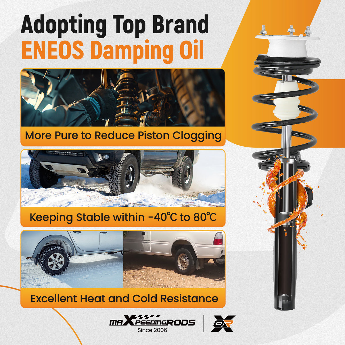 Front Suspension Shock Absorbers compatible For BMW 2008-2011 135I 2006 325I 172314 172313