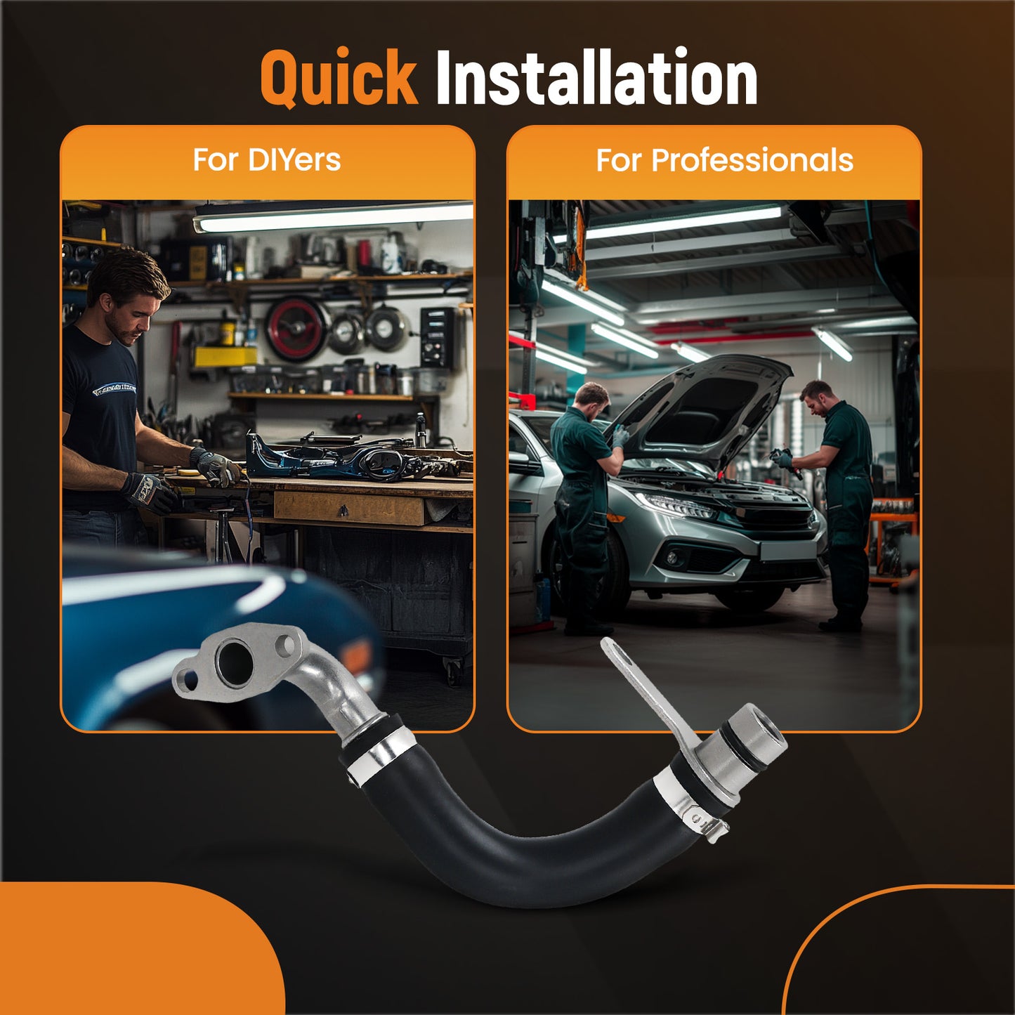 Turbo Oil Return Line Pipe compatible for BMW 528i xDrive X1 X3 2.0L 2012-2017 11658635804
