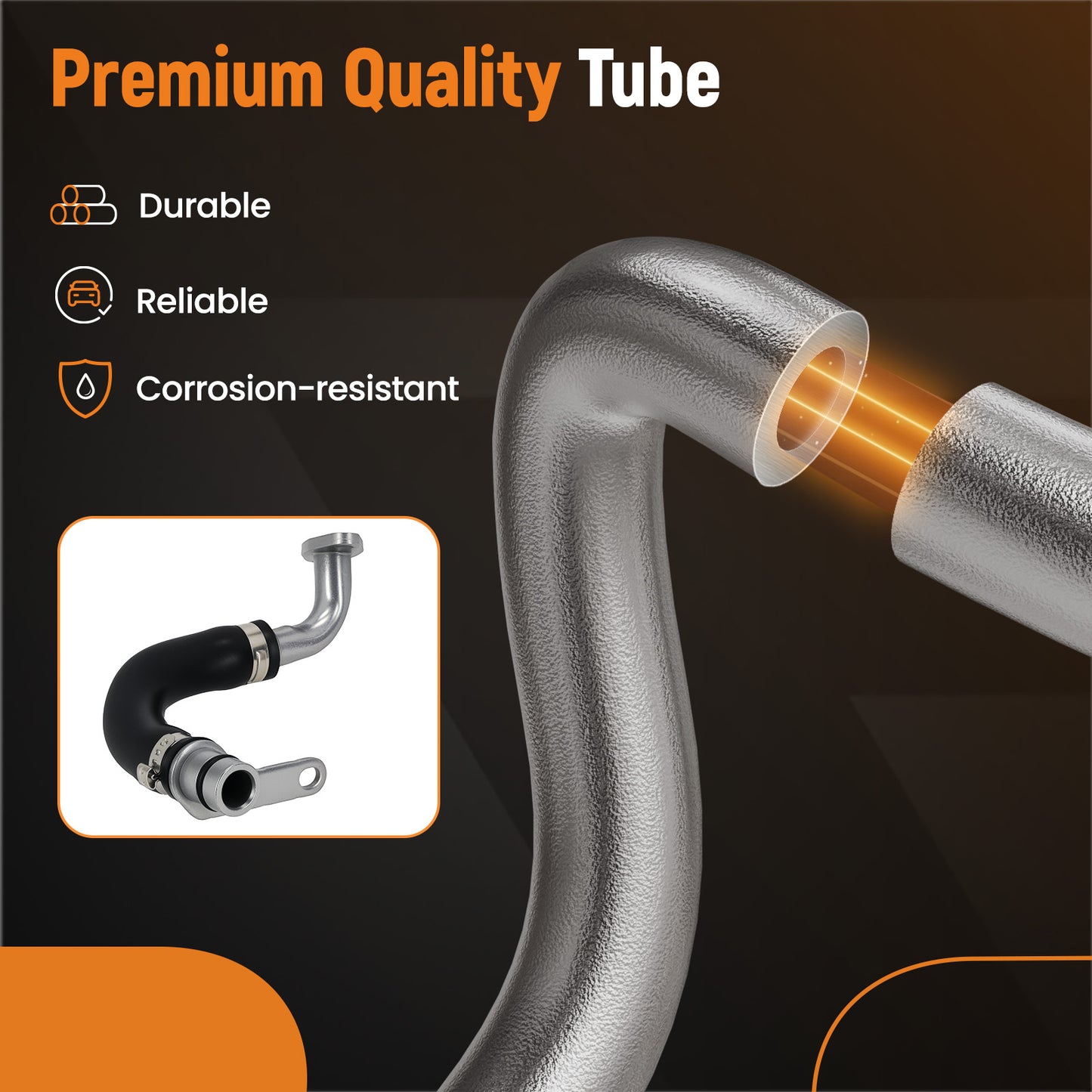 Turbo Oil Return Line Pipe compatible for BMW 528i xDrive X1 X3 2.0L 2012-2017 11658635804