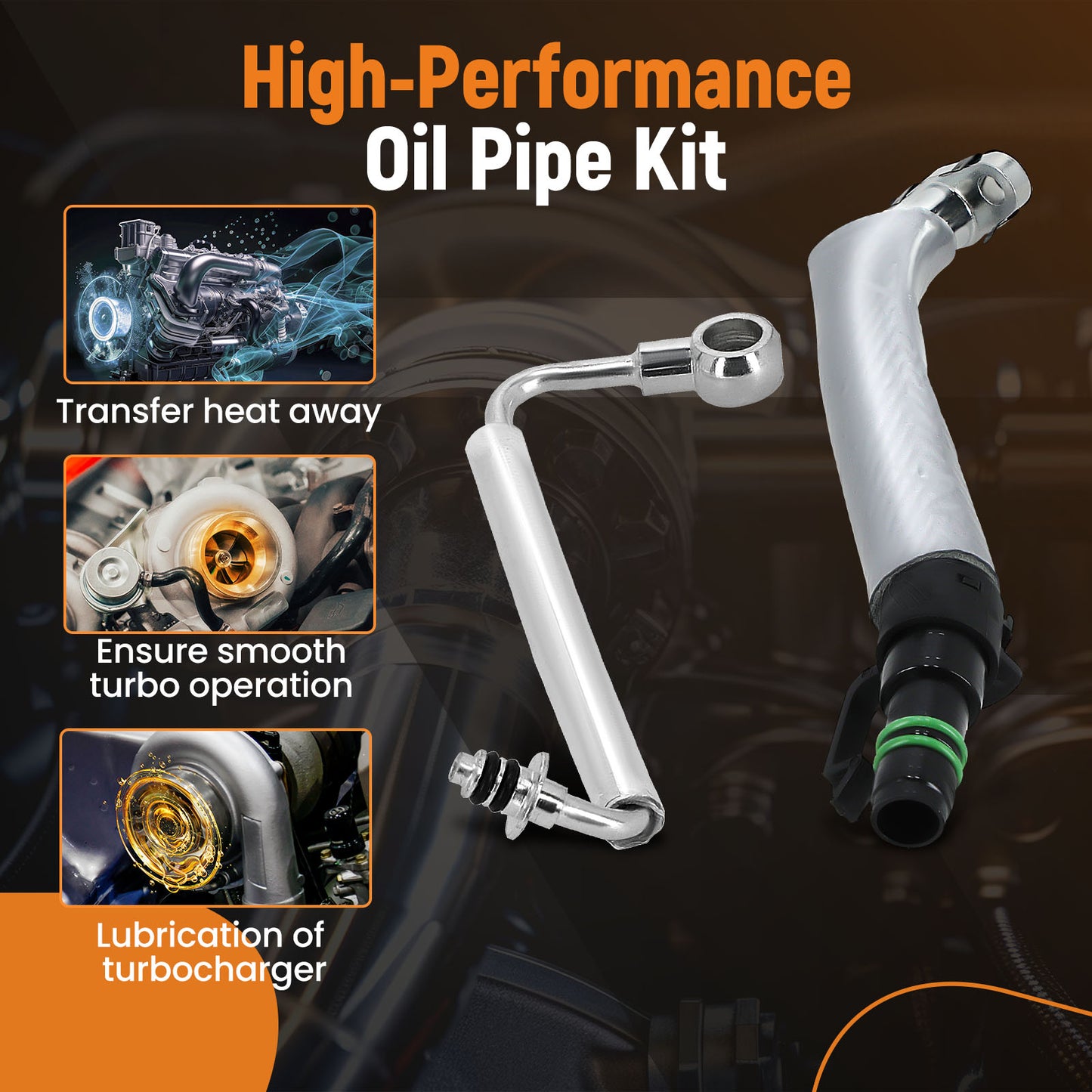 Turbo Oil Return Drain Pipe TubeOil Feed Pipe Fit For Cruze Sonic 55587854