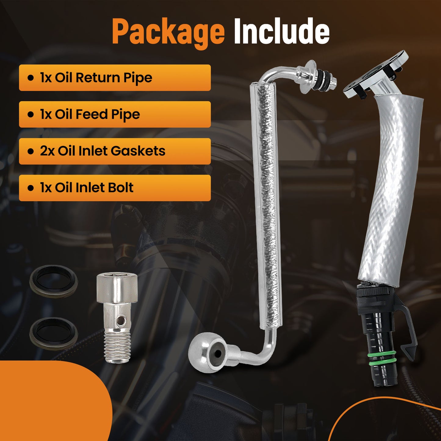 Turbo Oil Return Drain Pipe TubeOil Feed Pipe Fit For Cruze Sonic 55587854