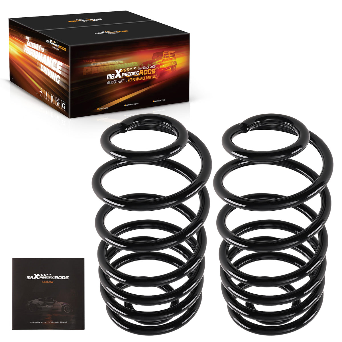 Pair Rear OE Coil Springs compatible For Buick Skylark compatible For Chevrolet Malibu Pontiac LeMans