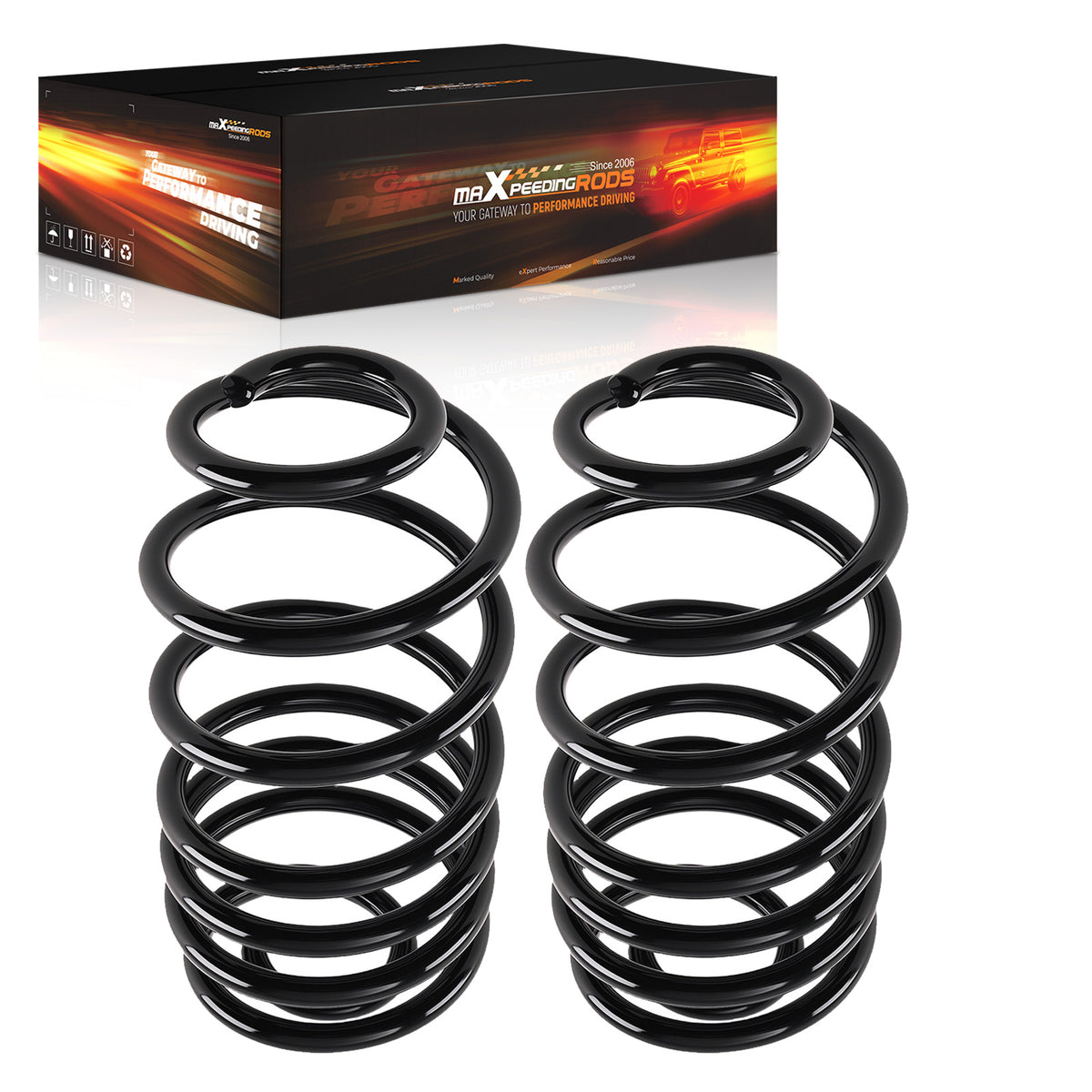 Pair Rear OE Coil Springs compatible For Buick Skylark compatible For Chevrolet Malibu Pontiac LeMans
