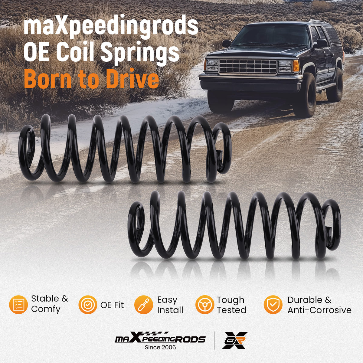 2pcs Rear Coil Springs compatible For GMC Yukon 2007-2009 V8 4.8L/5.3L compatible For Yukon XL	15-17 5.3L