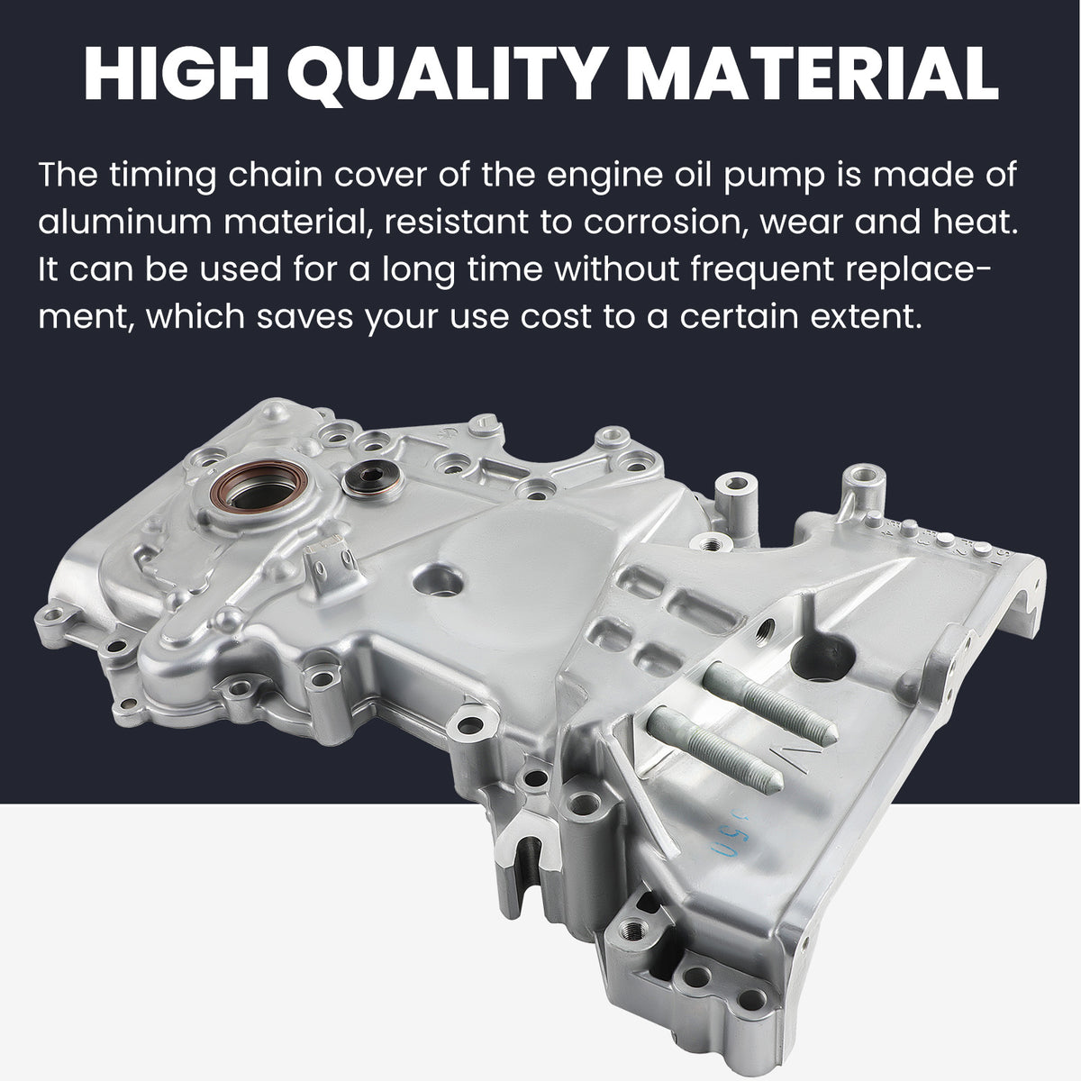 Timing Chain Cover Oil Pump For 2019-2014 compatible For Kia Soul 2.0L 213502E310, 213502E330