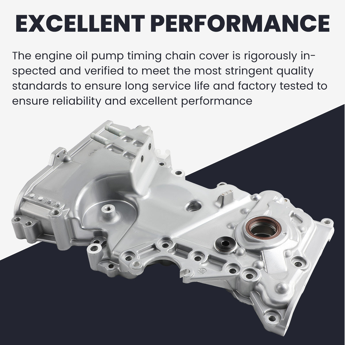 Timing Chain Cover Oil Pump For 2019-2014 compatible For Kia Soul 2.0L 213502E310, 213502E330