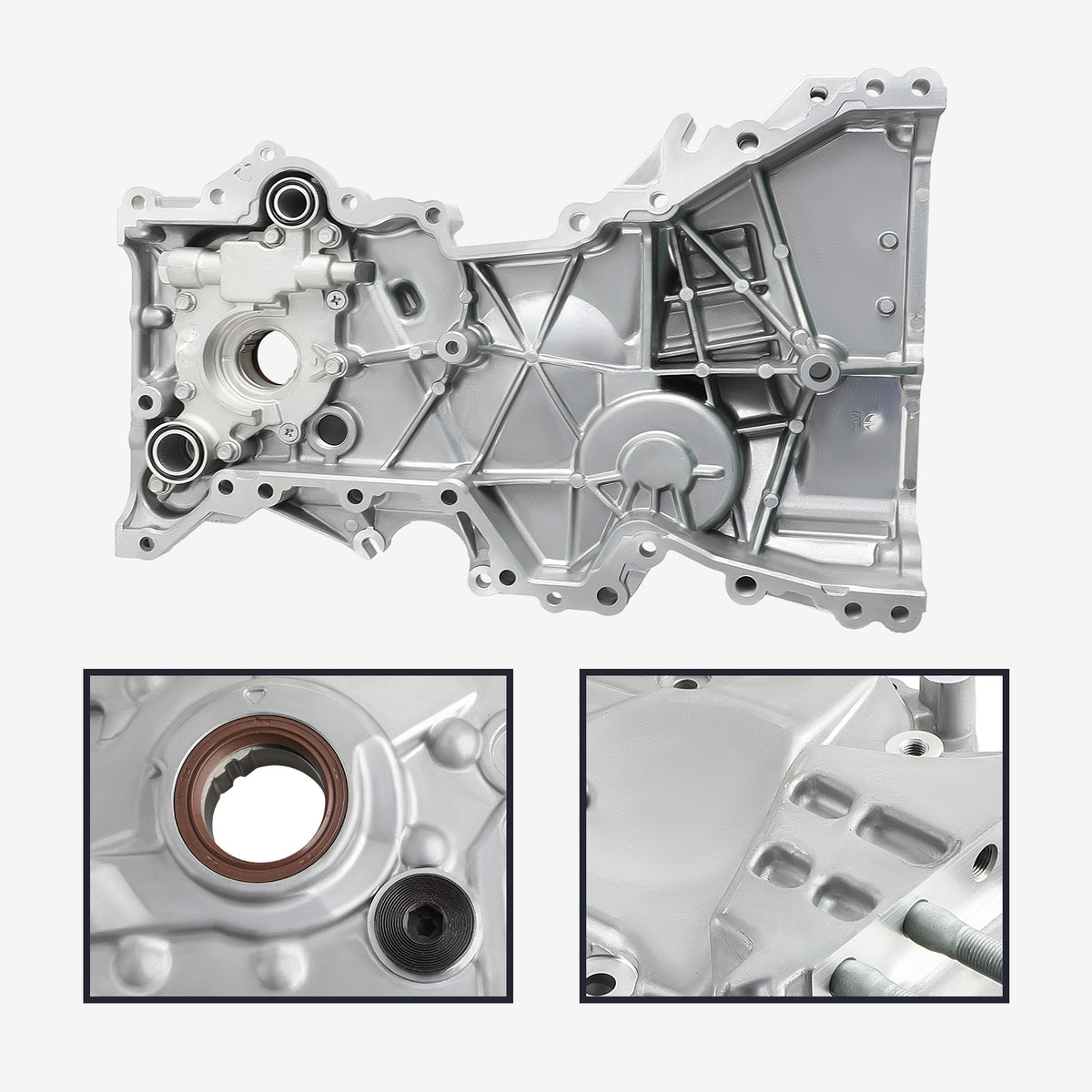 Timing Chain Cover Oil Pump For 2019-2014 compatible For Kia Soul 2.0L 213502E310, 213502E330