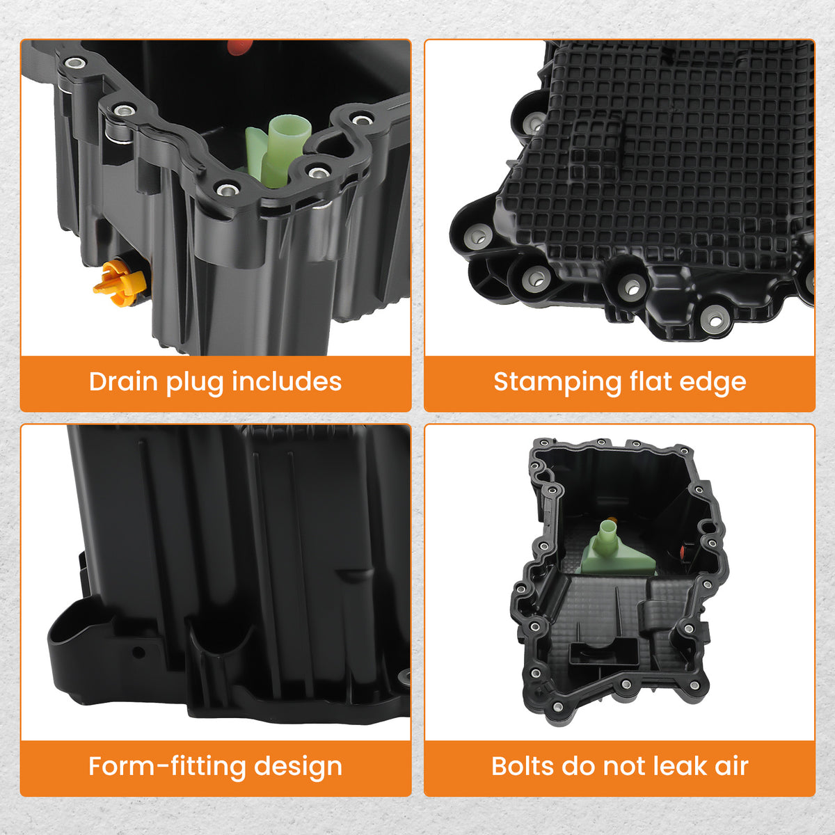 Engine Oil Pan Kit W/ Gasket For2015-18 compatible For Ford F150 2.7L V6 FL3Z-6675C 264336