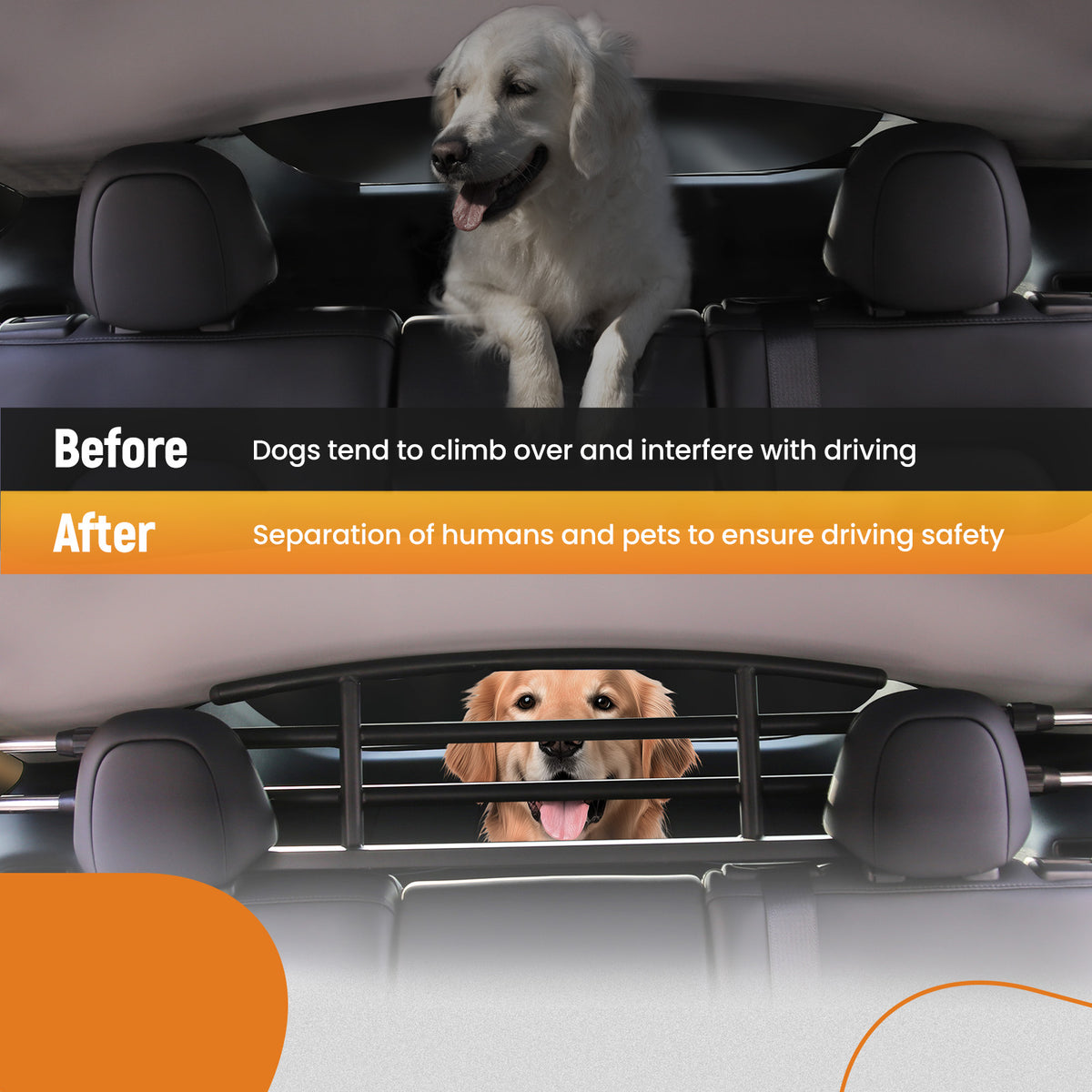 Pet Divider Gate Large Barrier SafeSecure Travel compatible For Tesla Model Y 2021-2023