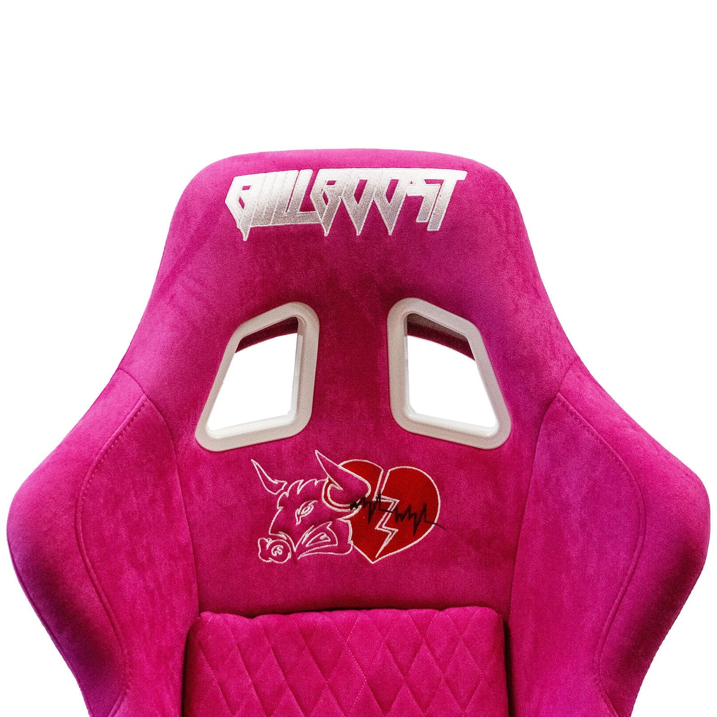 Pink Bull Boost Adjustable Racing Lowered Heartbreak Bucket Seat with Slider Rails
