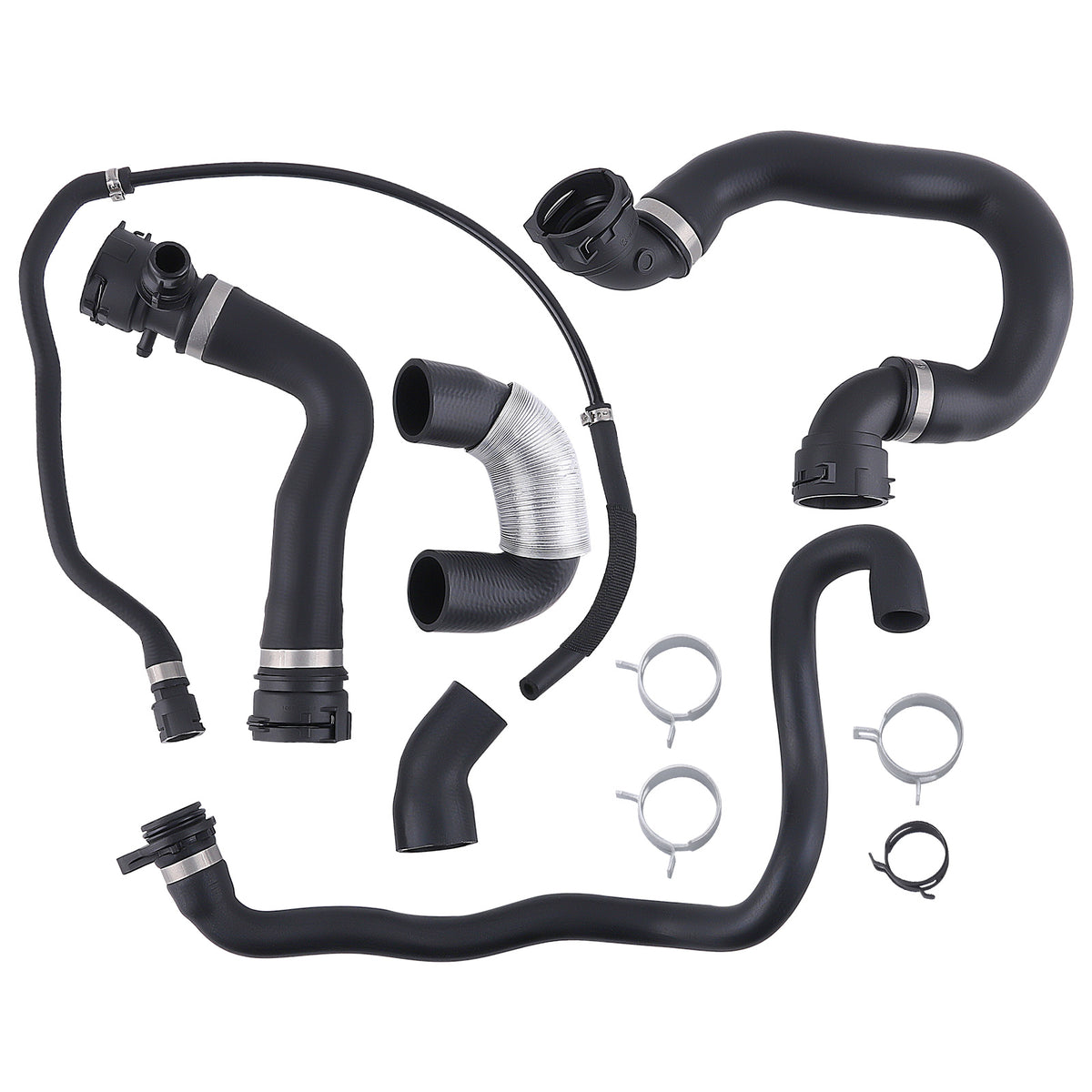 6x Radiator Coolant Water Hose Pipe Kit compatible For BMW 135i 335i 335xi 2007-2010