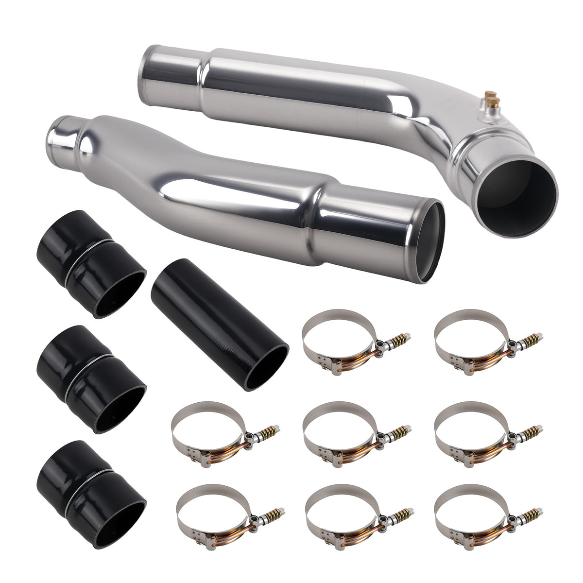 Intercooler PipeBoots Kit compatible For Dodge Ram 5.9L compatible For Cummins Diesel Polished 2003-07