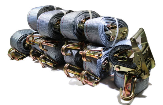 2" x 16 Ft Ratchet Strap w/ Spg E & Wire Hk for E & F-Tracks 10 PACK | R16EW