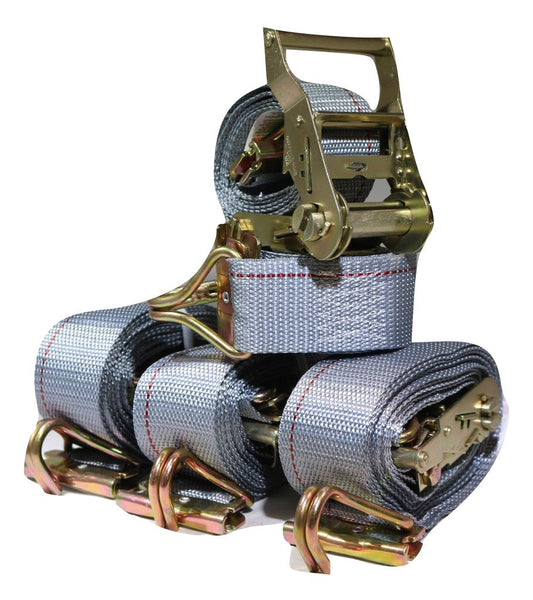 2" x 16 Ft Ratchet Strap w/ Spg E & Wire J for Hook For E & F-Tracks 20 PACK | R16EW