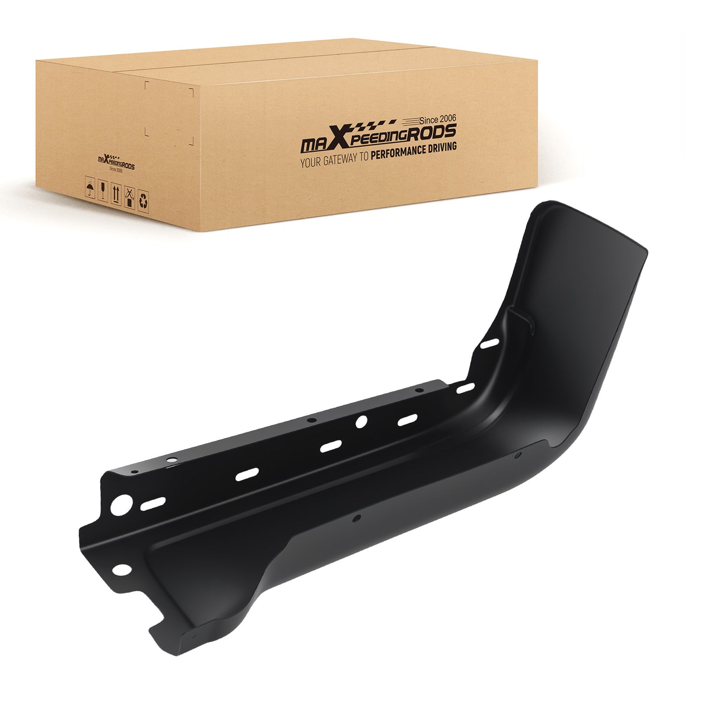 Rear Left Bumper End Steel compatible For Ford F-150 2009-14 9L3Z17906CPTM Black Finish