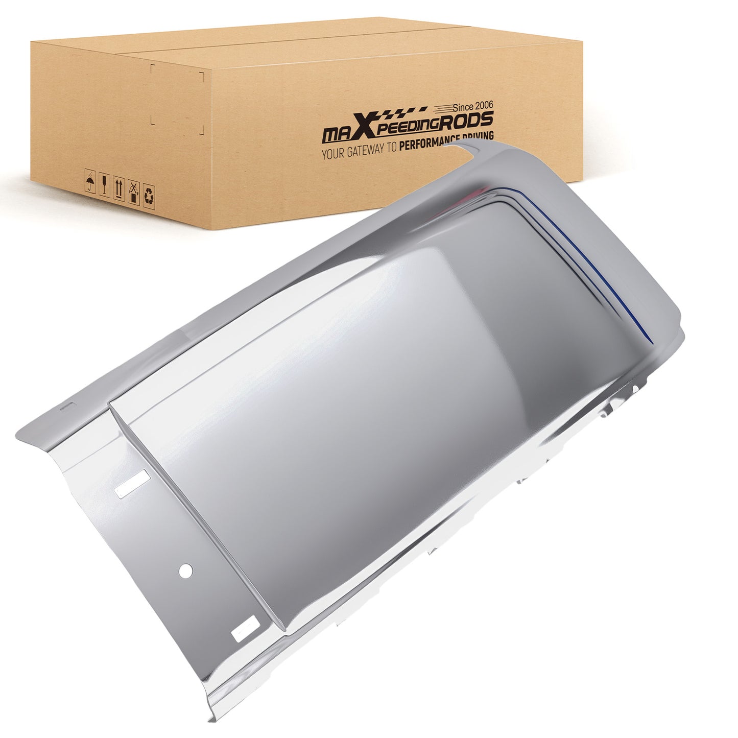 Left Rear Bumper End compatible For Sierra 1500 New Body 2007 Steel GM1104149 Chrome